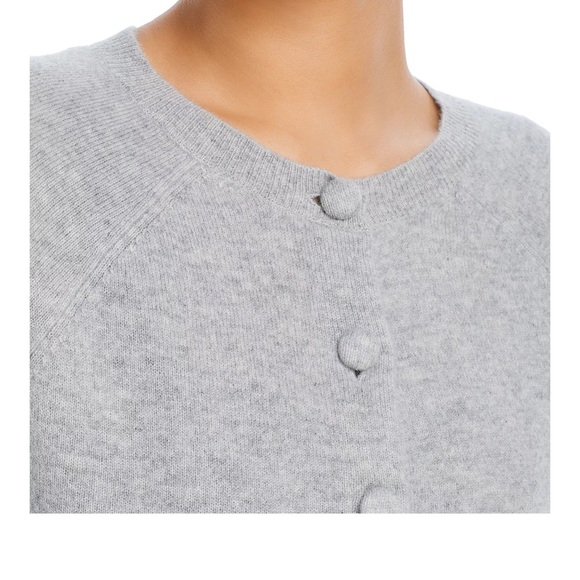 AQUA Cashmere Crewneck Cashmere Cardigan - 100% Exclusive - XS - Picture 5 of 6